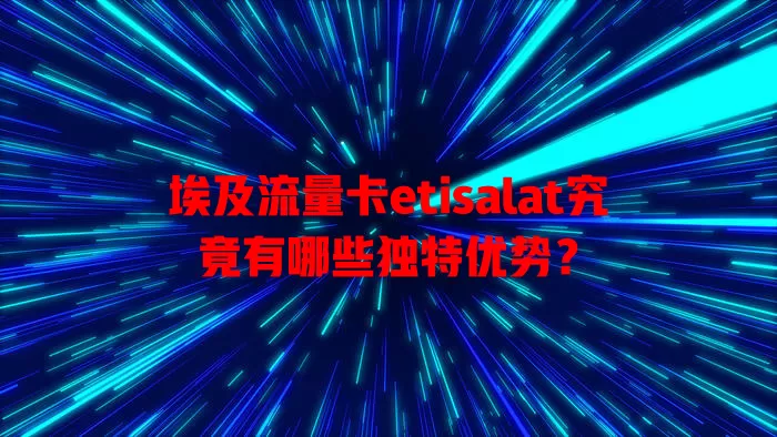 埃及流量卡etisalat究竟有哪些独特优势？