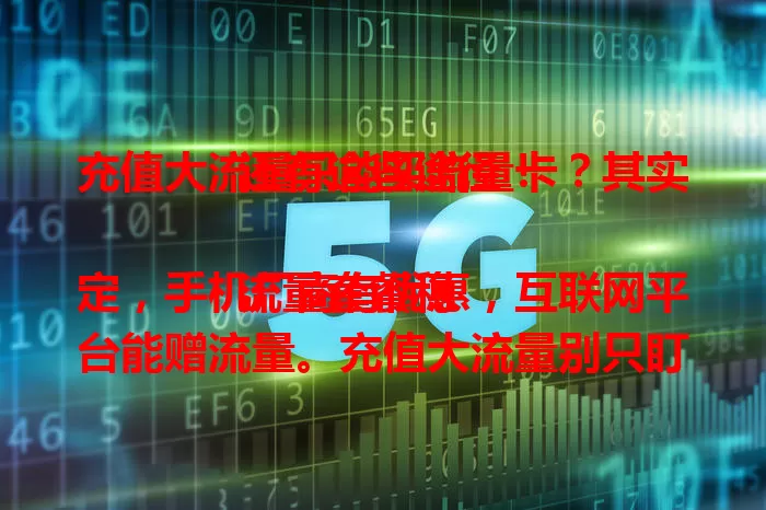充值大流量只能买流量卡？其实还有这些途径！

流量套餐稳定，手机厂商有优惠，互联网平台能赠流量。充值大流量别只盯着流量卡，多途径考量，依自身情况选，经济高效满足流量需求。
