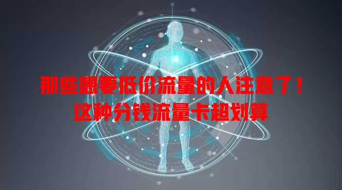 那些想要低价流量的人注意了！这种分钱流量卡超划算
