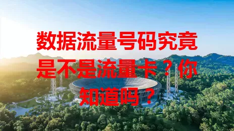 数据流量号码究竟是不是流量卡？你知道吗？
