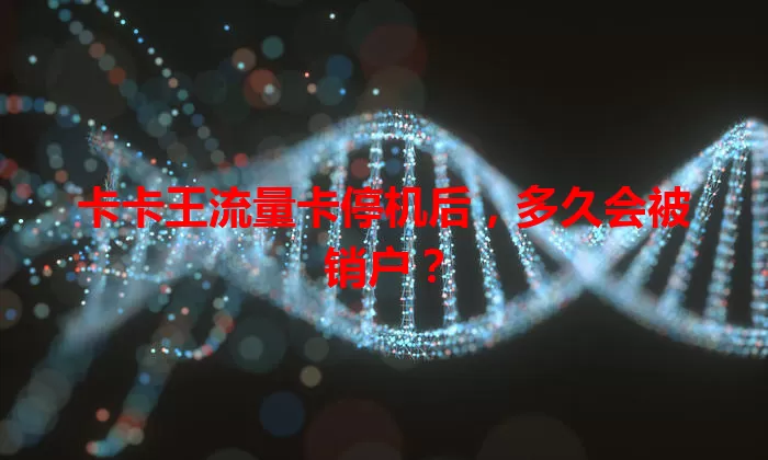 卡卡王流量卡停机后，多久会被销户？