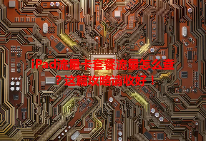 iPad流量卡套餐流量怎么查？这篇攻略请收好！