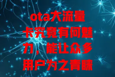 ota大流量卡究竟有何魅力，能让众多用户为之青睐？