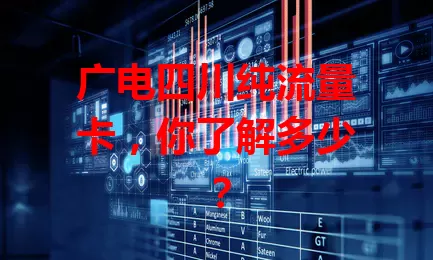 广电四川纯流量卡，你了解多少？