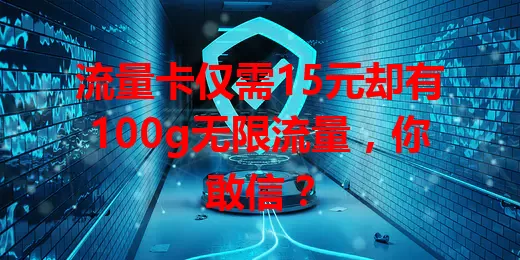 流量卡仅需15元却有100g无限流量，你敢信？