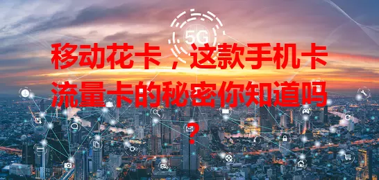 移动花卡，这款手机卡流量卡的秘密你知道吗？