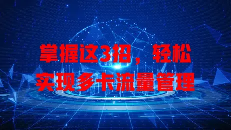 掌握这3招，轻松实现多卡流量管理