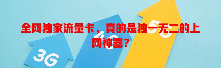 全网独家流量卡，真的是独一无二的上网神器？