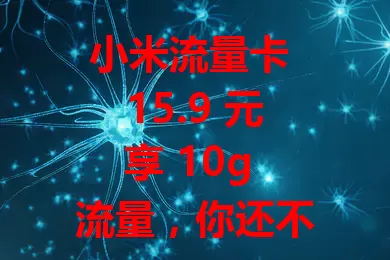 小米流量卡 15.9 元享 10g 流量，你还不冲？