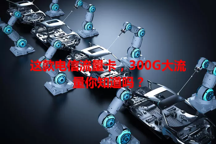 这款电信流量卡，300G大流量你知道吗？