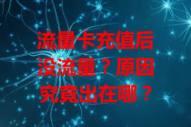 流量卡充值后没流量？原因究竟出在哪？