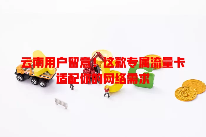 云南用户留意！这款专属流量卡适配你的网络需求
