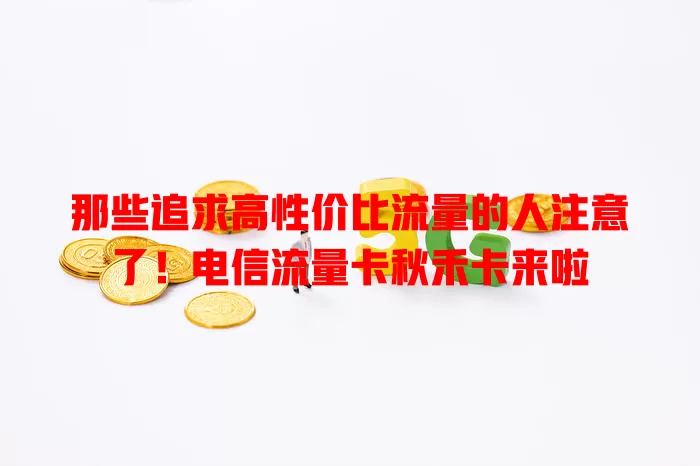 那些追求高性价比流量的人注意了！电信流量卡秋禾卡来啦
