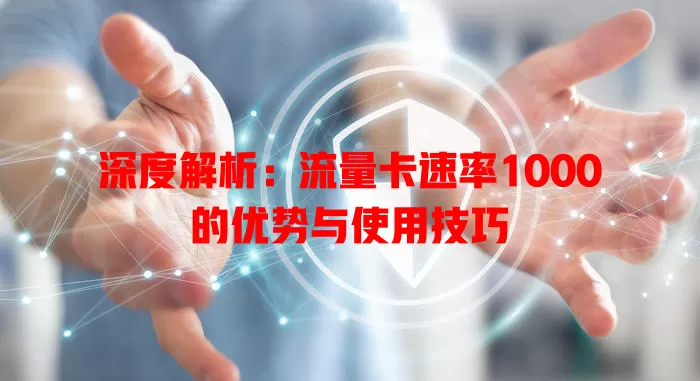 深度解析：流量卡速率1000的优势与使用技巧
