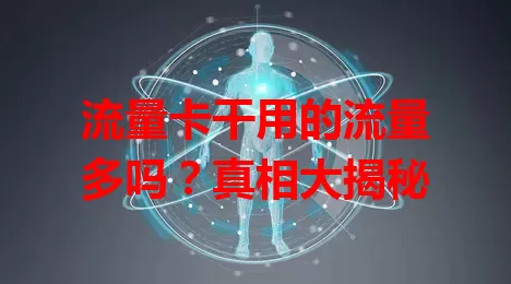流量卡干用的流量多吗？真相大揭秘