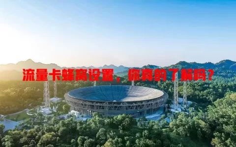 流量卡蜂窝设置，你真的了解吗？