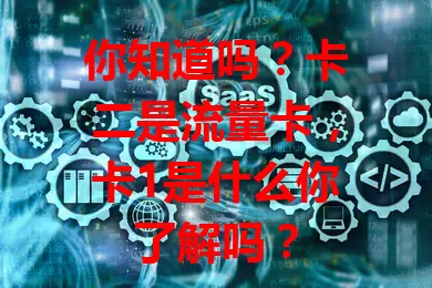 你知道吗？卡二是流量卡，卡1是什么你了解吗？