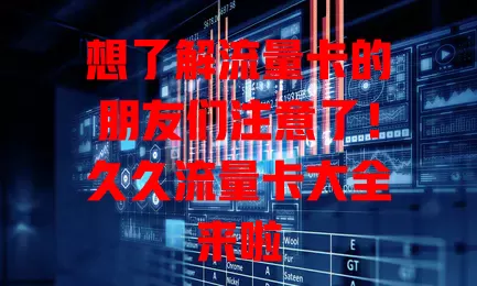 想了解流量卡的朋友们注意了！久久流量卡大全来啦