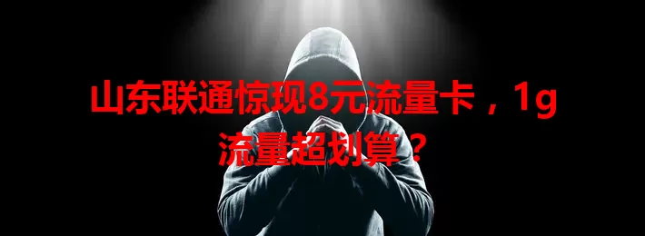 山东联通惊现8元流量卡，1g流量超划算？