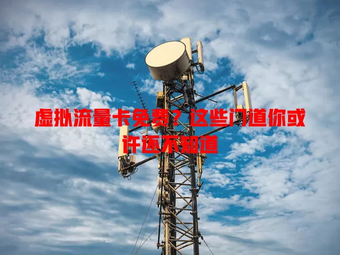 虚拟流量卡免费？这些门道你或许还不知道