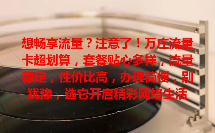 想畅享流量？注意了！万庄流量卡超划算，套餐贴心多样，流量稳定，性价比高，办理简便，别犹豫，选它开启精彩网络生活