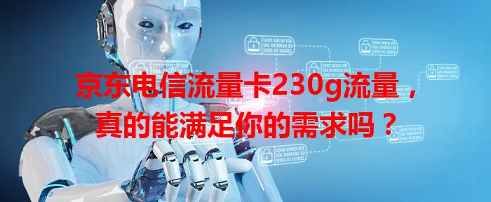 京东电信流量卡230g流量，真的能满足你的需求吗？