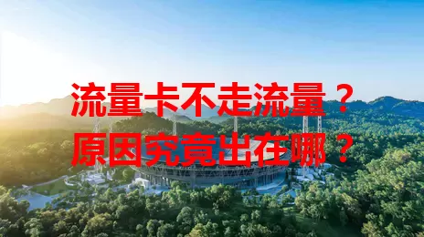 流量卡不走流量？原因究竟出在哪？