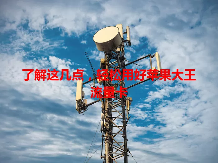 了解这几点，轻松用好苹果大王流量卡