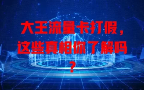 大王流量卡打假，这些真相你了解吗？