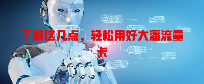 了解这几点，轻松用好大潘流量卡