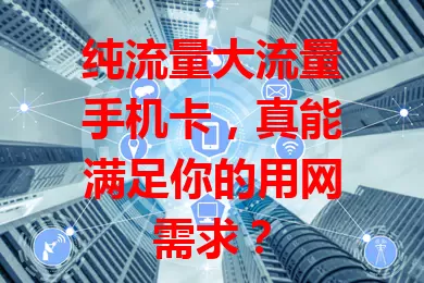 纯流量大流量手机卡，真能满足你的用网需求？