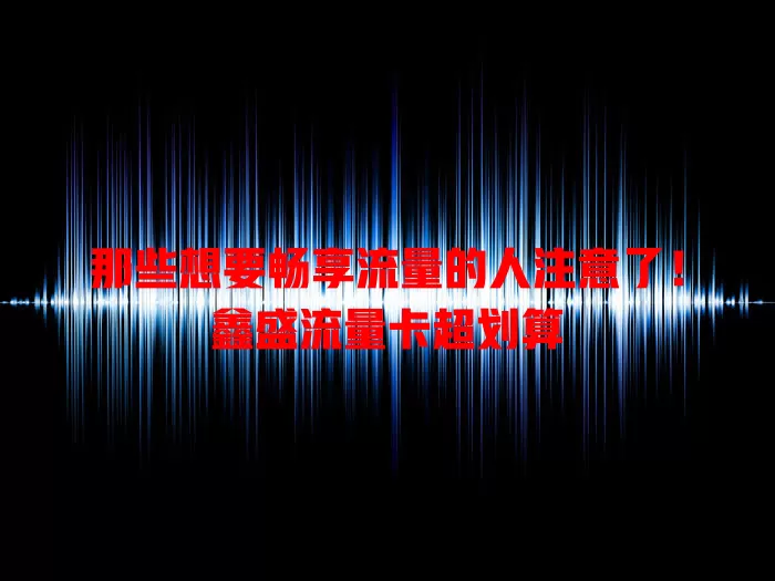 那些想要畅享流量的人注意了！鑫盛流量卡超划算