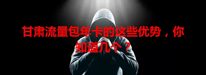 甘肃流量包年卡的这些优势，你知道几个？