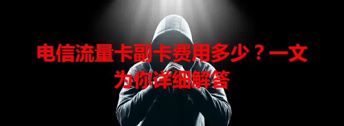 电信流量卡副卡费用多少？一文为你详细解答