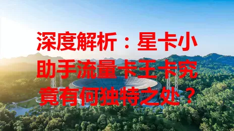 深度解析：星卡小助手流量卡王卡究竟有何独特之处？