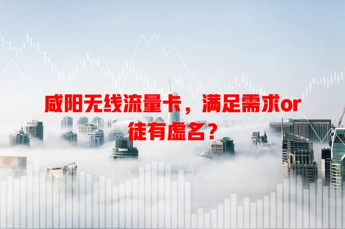咸阳无线流量卡，满足需求or徒有虚名？