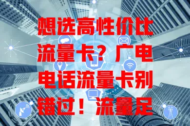 想选高性价比流量卡？广电电话流量卡别错过！流量足、通话清、性价比高、网络覆盖广，带来便捷通信体验
