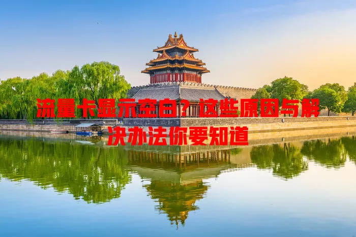 流量卡显示空白？这些原因与解决办法你要知道