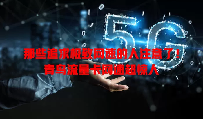 那些追求极致网速的人注意了！青鸟流量卡网速超惊人