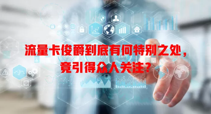 流量卡俊爵到底有何特别之处，竟引得众人关注？