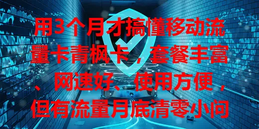 用3个月才搞懂移动流量卡青枫卡，套餐丰富、网速好、使用方便，但有流量月底清零小问题，你适合吗？