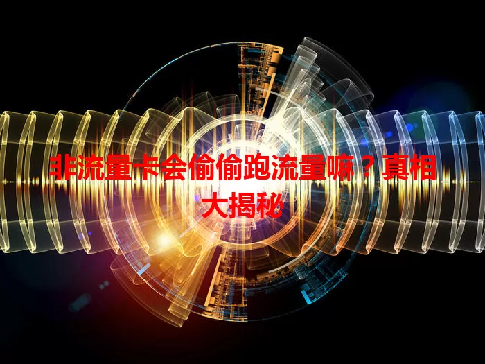非流量卡会偷偷跑流量嘛？真相大揭秘