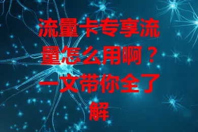 流量卡专享流量怎么用啊？一文带你全了解