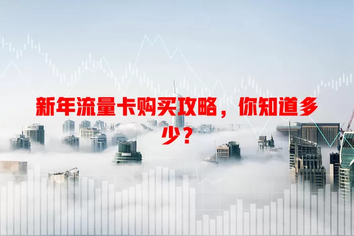 新年流量卡购买攻略，你知道多少？