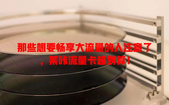 那些想要畅享大流量的人注意了，某咔流量卡超划算！