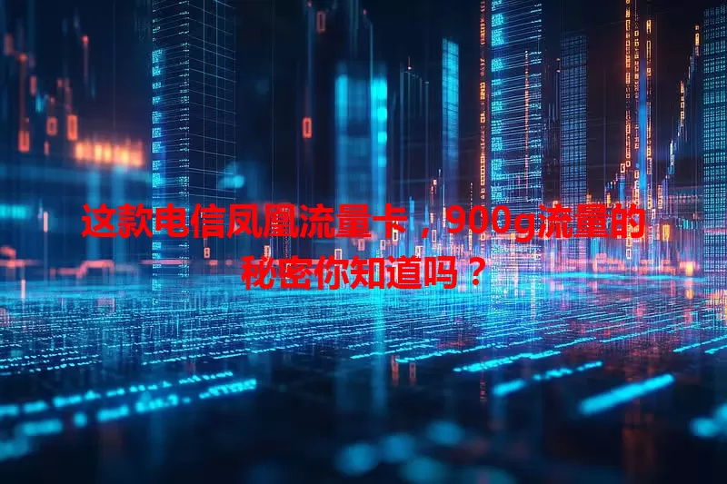 这款电信凤凰流量卡，900g流量的秘密你知道吗？