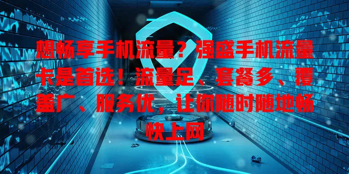 想畅享手机流量？强盛手机流量卡是首选！流量足、套餐多、覆盖广、服务优，让你随时随地畅快上网