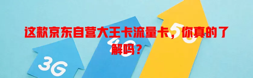 这款京东自营大王卡流量卡，你真的了解吗？
