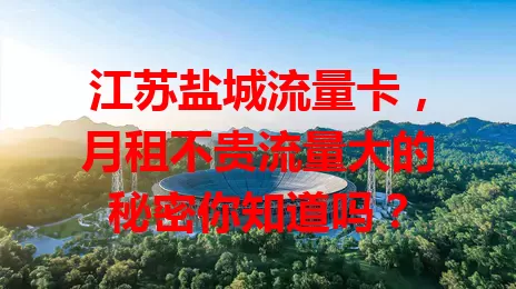 江苏盐城流量卡，月租不贵流量大的秘密你知道吗？