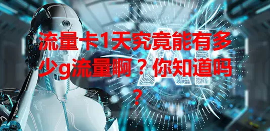 流量卡1天究竟能有多少g流量啊？你知道吗？